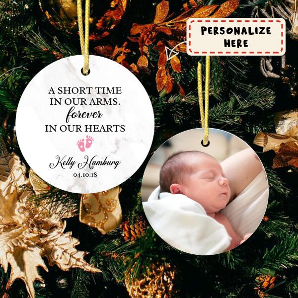 Personalized Ornament Memorial Gift For Loss Of Daughter, Baby Girl Memorial Ornament, Remembrance Gift