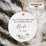 Personalized Baby Announcement to Brother, Christmas Baby Announcement Ornament