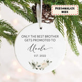 Personalized Baby Announcement to Brother, Christmas Baby Announcement Ornament