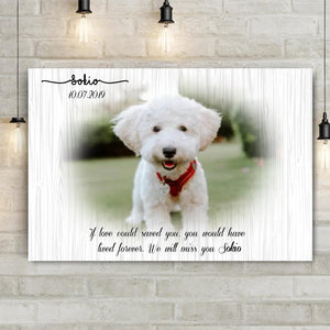 Custom Personalized Dog Cat Memorial Gifts Portrait, Pet Loss Gifts Frame Portrait, Pet Memorial Photo Canvas