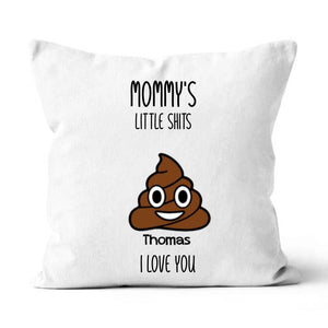 Gift For Mom Birthday Gift Mom Pillow Mothers Day Gift From Daughter Son Kids, Personalized Mommy Little Shits Pillow