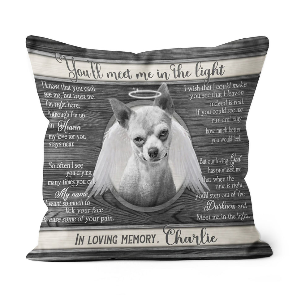 Pet Loss Gift, Rainbow Bridge Dog, Dog Sympathy Gifts, Loss Of Pet Gift,Pet Sympathy Gifts, Loss Dog Gift Personalized Suede Throw Pillow