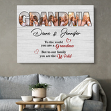 Personalized Grandma Photo Canvas, Gift For Grandma, Gift For Mother's Day, Birthday Gift For Grandma, Family Photo Canvas
