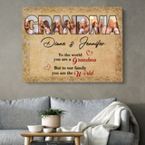 Personalized Grandma Photo Canvas, Gift For Grandma, Gift For Mother's Day, Birthday Gift For Grandma, Family Photo Canvas