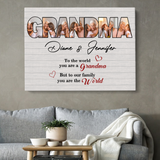Personalized Grandma Photo Canvas, Gift For Grandma, Gift For Mother's Day, Birthday Gift For Grandma, Family Photo Canvas