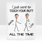 Create a Funny Valentine Gifts for Him or Her with Face on Fleece/Sherpa Blanket