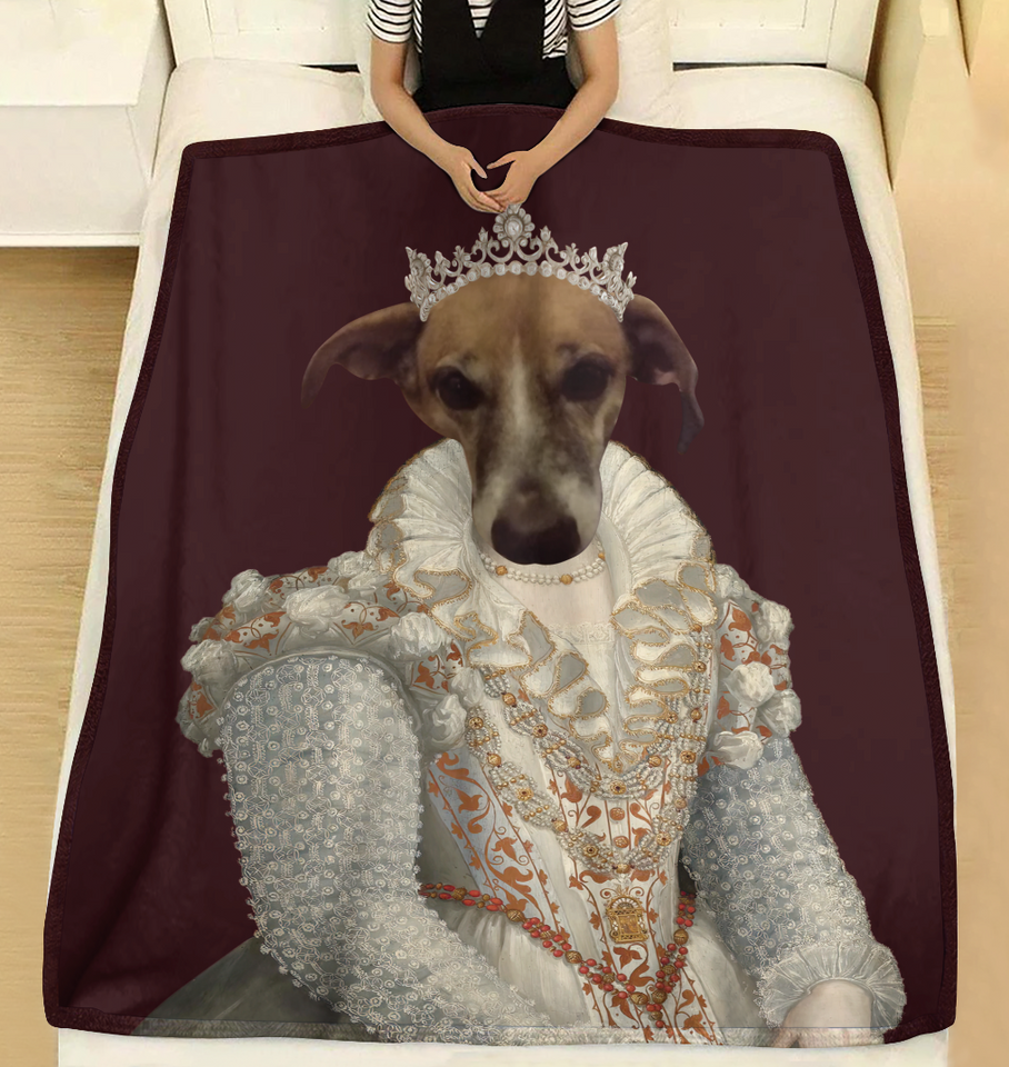 Custom Pet Blanket, Royal Pet Blanket, Gift Pet Blanket Regal, Loss Of Pet Gift Blanket, Pet Loss Gift, Dog Cat Passed Away, King Queen Pet Blanket