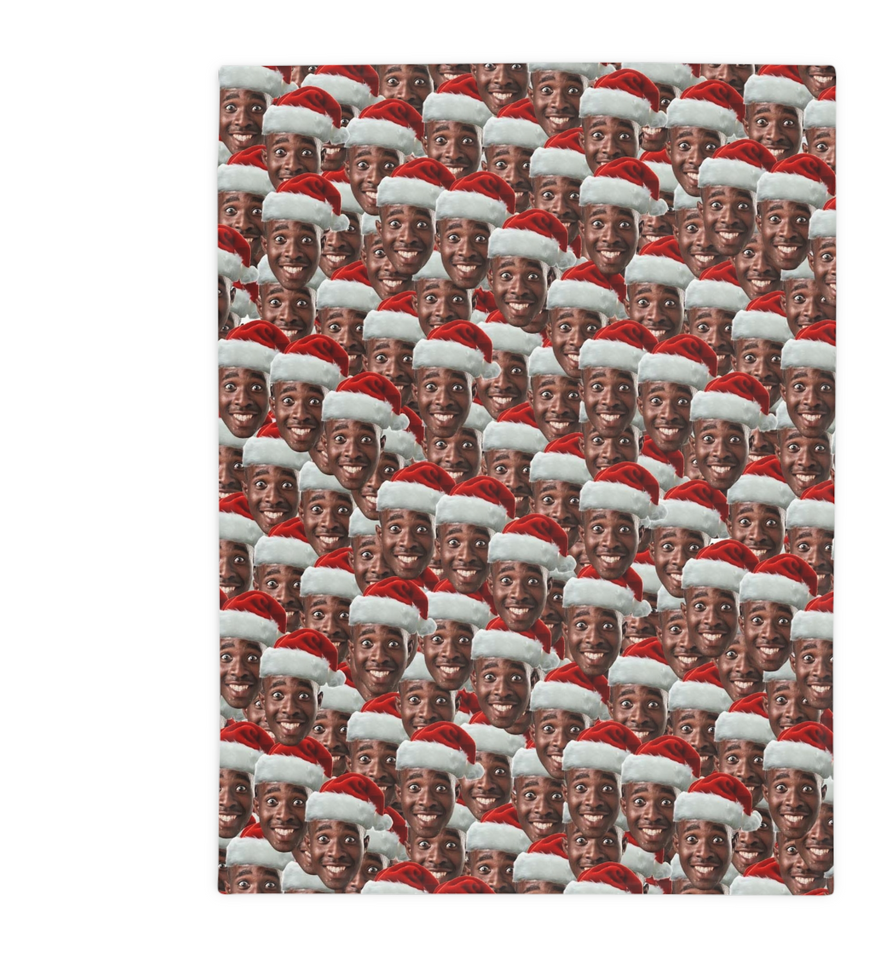 Custom Any Photo Face Funny Christmas Fleecee/Sherpa Blanket
