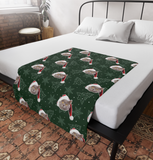 Custom Any Photo Face Funny Christmas Tree Fleecee/Sherpa Blanket