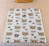 Upload Dog Photo on Blanket, Gift for Dog Lovers Personalized Blanket