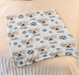 Upload Dog Photo on Blanket, Gift for Dog Lovers Personalized Blanket