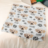 Upload Dog Photo on Blanket, Gift for Dog Lovers Personalized Blanket