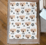 Upload Dog Photo on Blanket, Gift for Dog Lovers Personalized Blanket