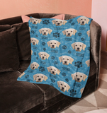 Upload Dog Photo on Blanket, Gift for Dog Lovers Personalized Blanket