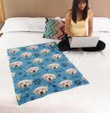 Upload Dog Photo on Blanket, Gift for Dog Lovers Personalized Blanket