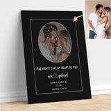 Personalized Star Map Canvas, Custom Night Sky Print for Couple, Perfect Anniversary Gift