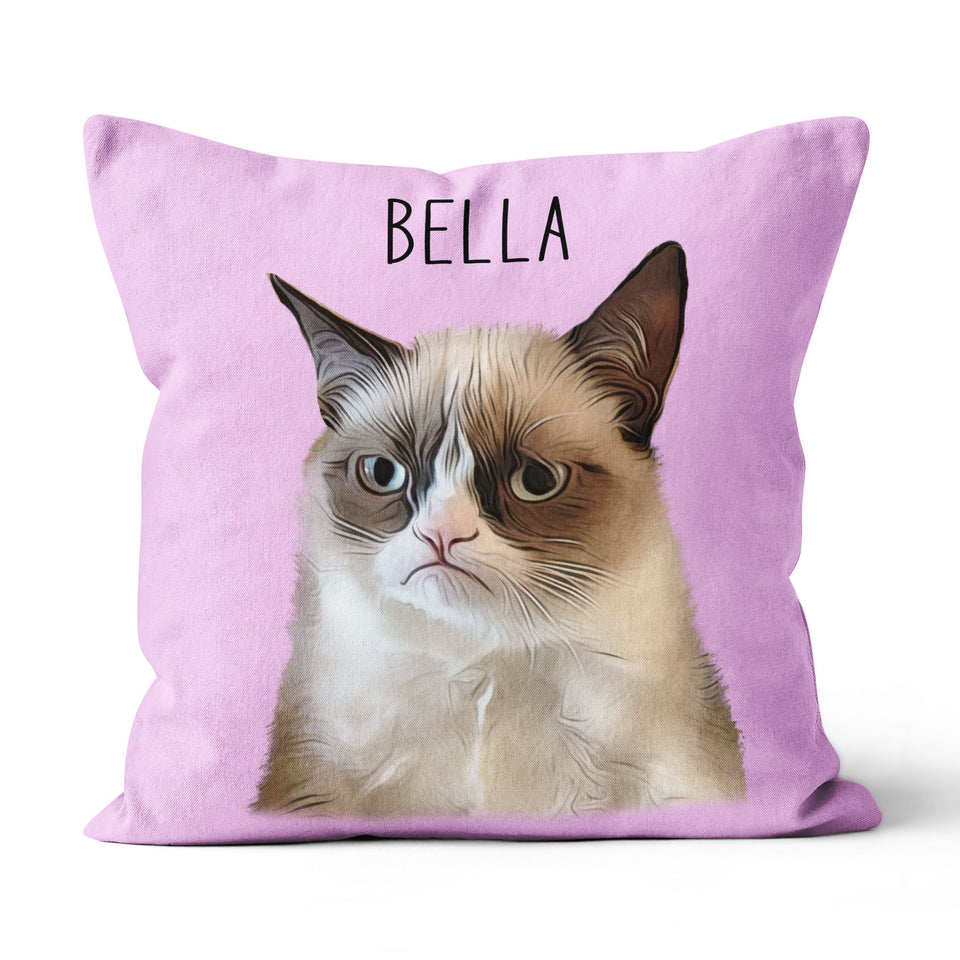 Custom Pet Pillow Using Pet Photo Name Custom Cat Dog Pillow Personalized Cat Pillows Cat Picture Pillow Pet Picture Pillow