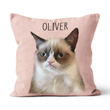 Custom Pet Pillow Using Pet Photo Name Custom Cat Dog Pillow Personalized Cat Pillows Cat Picture Pillow Pet Picture Pillow
