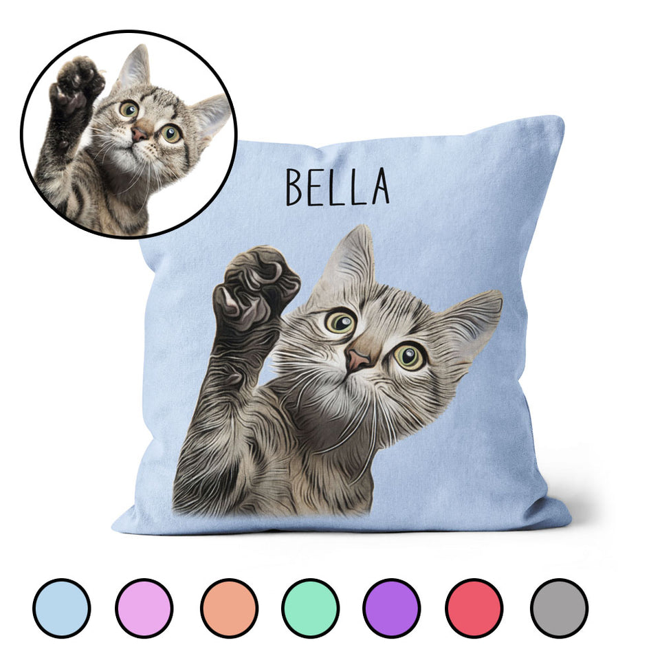 Custom Pet Pillow Using Pet Photo Name Custom Cat Dog Pillow Personalized Cat Pillows Cat Picture Pillow Pet Picture Pillow