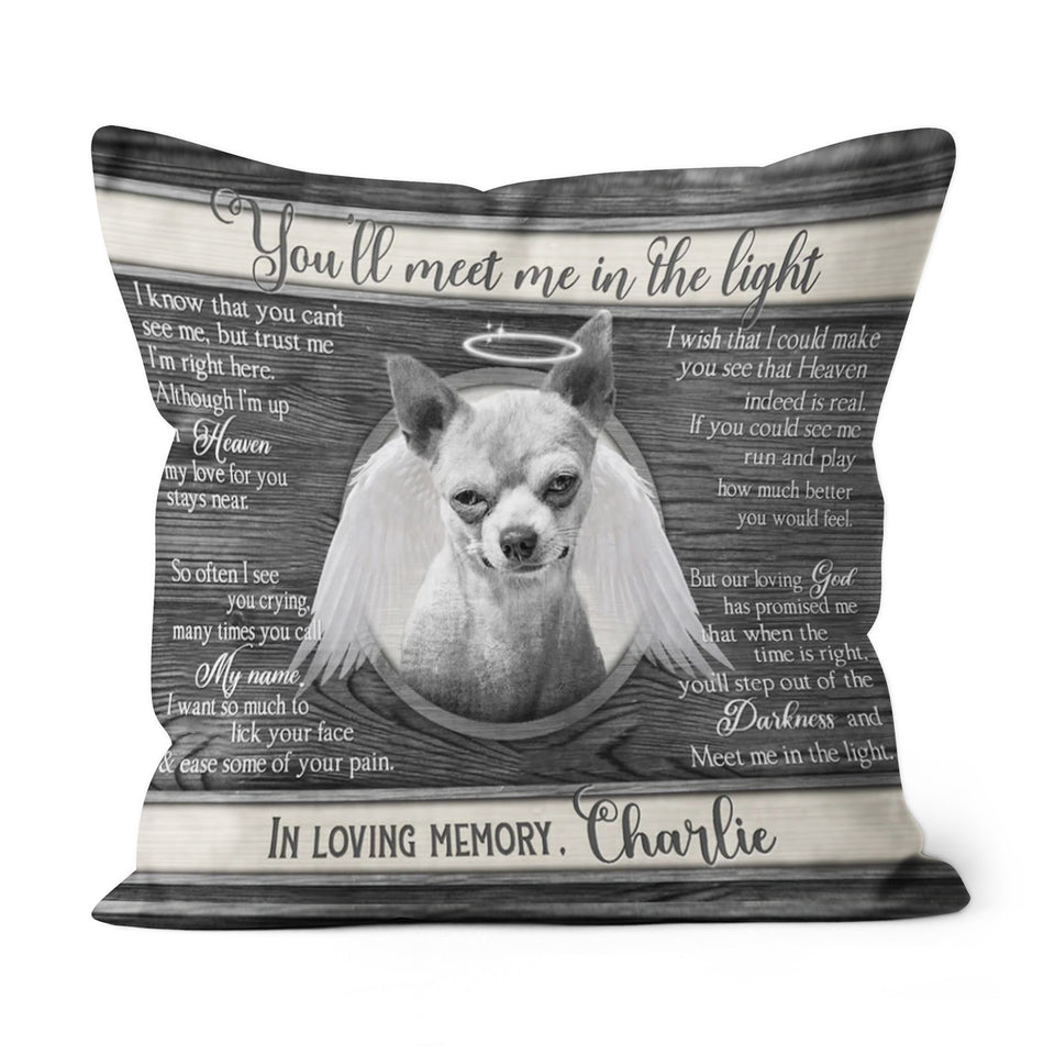 Pet Loss Gift, Rainbow Bridge Dog, Dog Sympathy Gifts, Loss Of Pet Gift,Pet Sympathy Gifts, Loss Dog Gift Personalized Suede Throw Pillow
