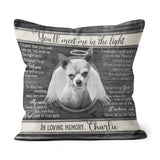 Pet Loss Gift, Rainbow Bridge Dog, Dog Sympathy Gifts, Loss Of Pet Gift,Pet Sympathy Gifts, Loss Dog Gift Personalized Suede Throw Pillow