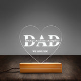Father's Day Gift Night Light Gift For Dad Night Light Personalized Dad Plaque LED Lamp Night Light