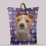 Personalized Custom Dog Galaxy Fleece/Sherpa Blanket, Dog Mom Gift Blanket