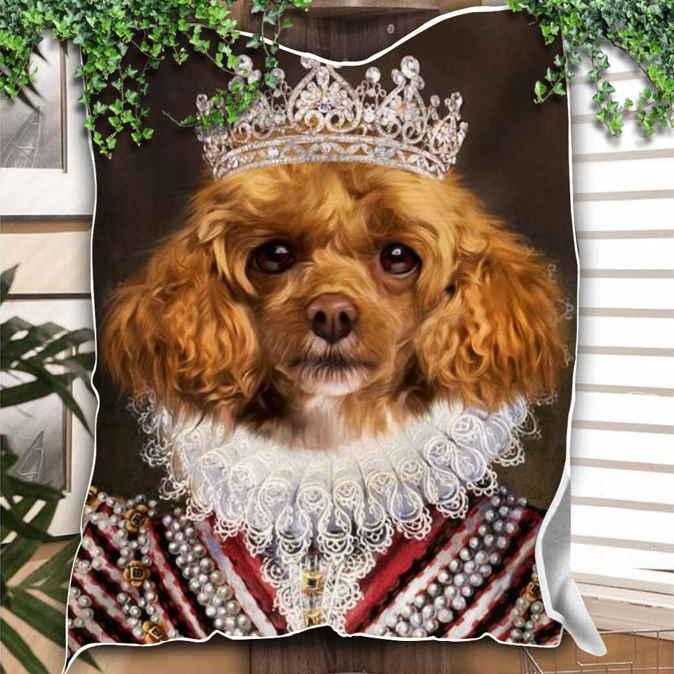 Custom Memorial Pet Blanket, Royal Memorial Pet Blanket, Loss Of Pet Gift Blanket, Dog Blanket, Pet Loss Gift, Dog Passed Away, King Queen Pet Blanket