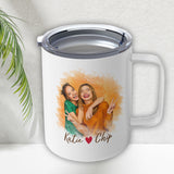 Personalized Best Friend Portrait Insulated Mug, Best Friend Photo on Insulated Mug