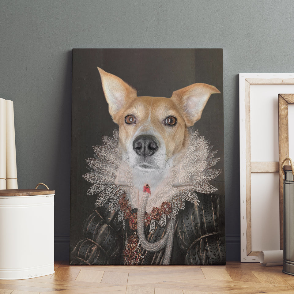 Custom Pet Portrait, Renaissance Regal Royal Pet Portrait,Pet Unique Gifts,Dog Art,Pet Painting Print,Cat,Dog, King Queen Pet