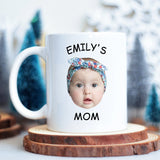 Custom Baby Photo Face Mug, Mug Gift For New Mom, New Mom Birthday Gift