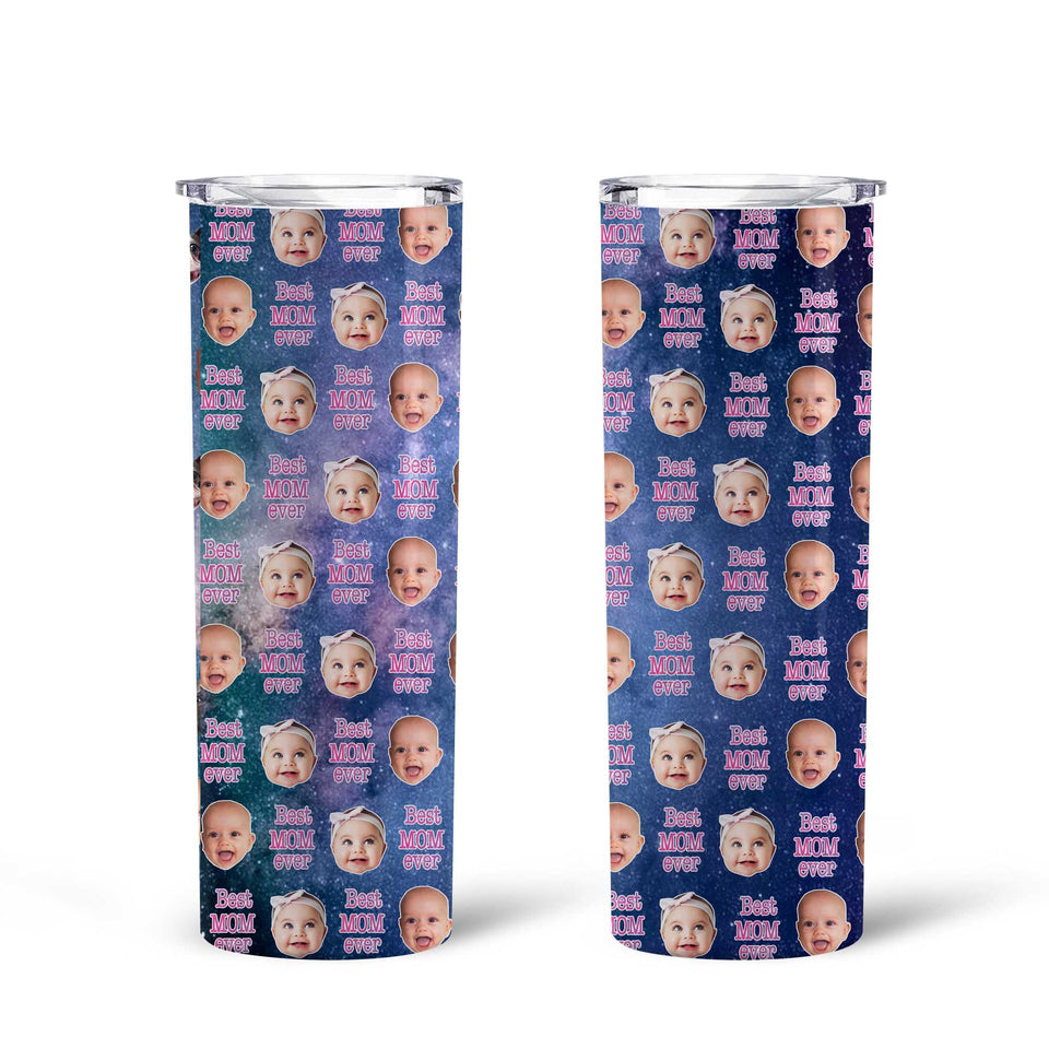 Personalized Best Mom Ever Custom Photo 20oz Tumbler