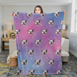 Custom Funny Blanket with Pictures, Personalized Custom Photo Galaxy Fleece/Sherpa Blankets