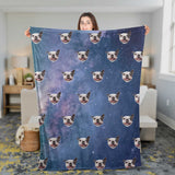 Custom Funny Blanket with Pictures, Personalized Custom Photo Galaxy Fleece/Sherpa Blankets
