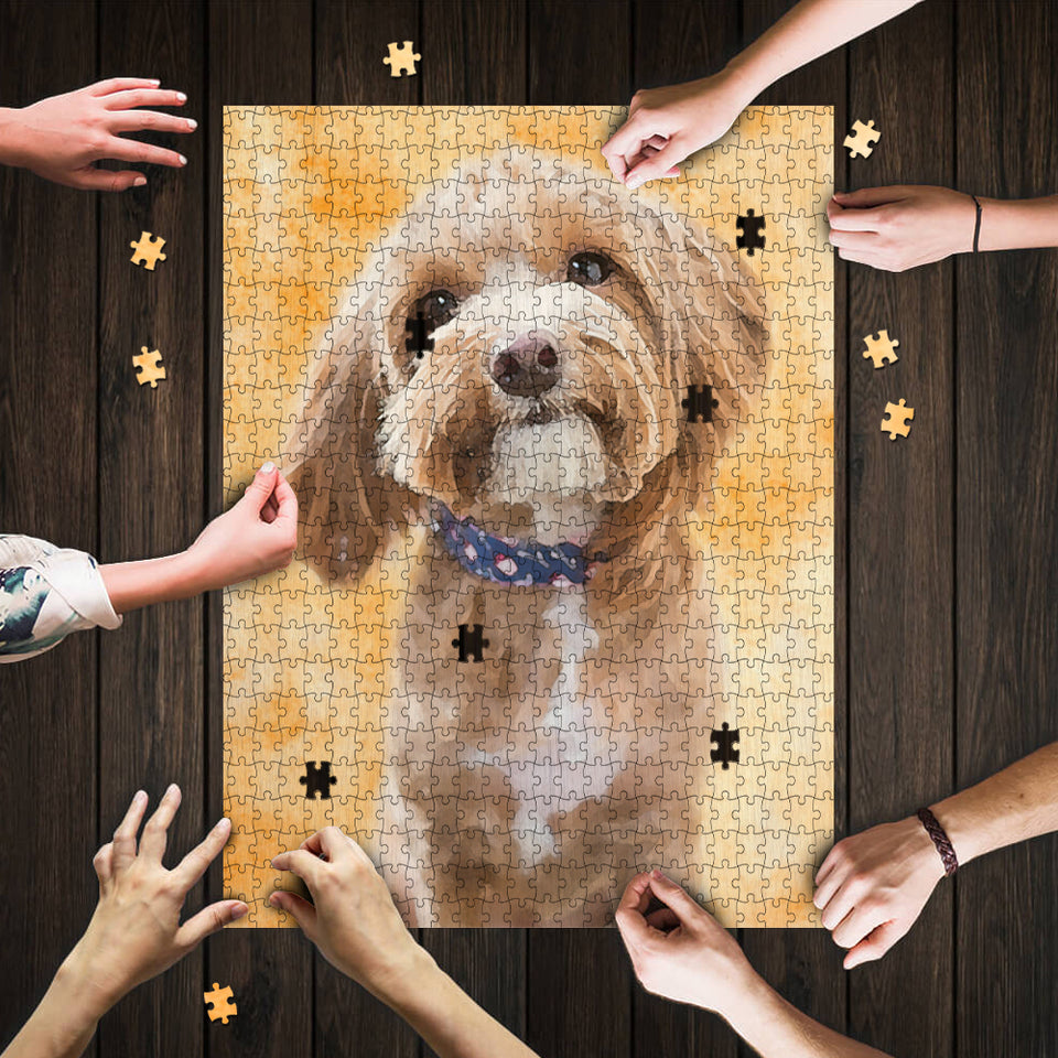 Custom Pet Portrait Puzzle From Photo, Pet Photo Jigsaw Puzzle 252/500 Pieces