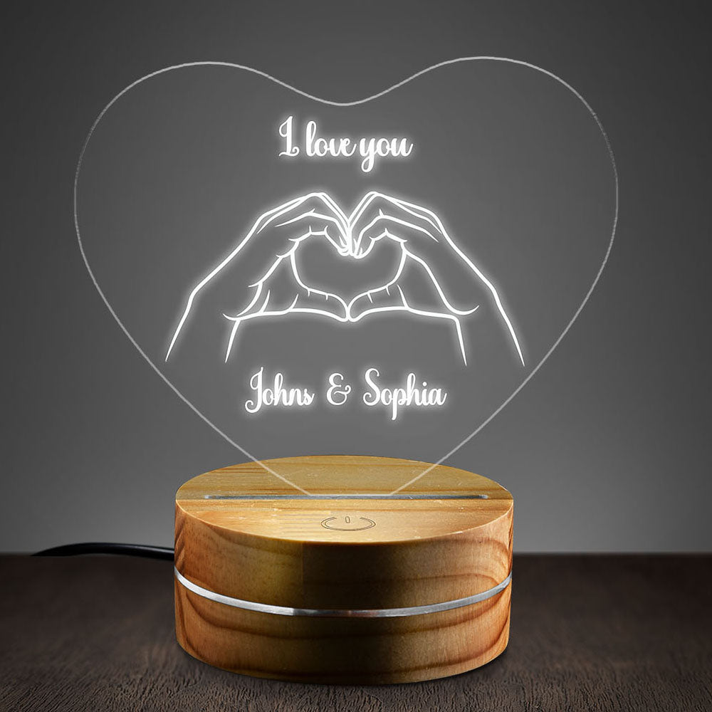 Personalized Gifts for Her Girlfriend - Heart Night Light with Picture,  Wedding Engagement Birthday Gifts for Girlfriend Her Wife Couple Boyfriend