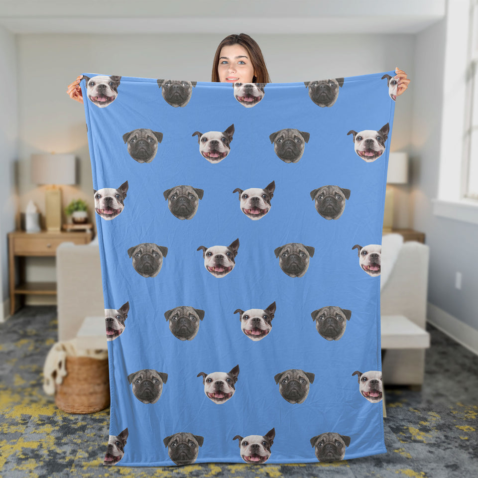 Personalized Pet Photo Blanket, Your Pet On A Blanket, Pet Custom Blanket