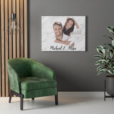 Personalized Couple Watercolors Portrait Canvas, Couples Painting Portraits Wall Art