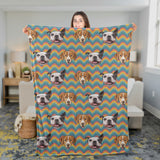 Personalized Pet Dog/Cat Photo 70's Retro Blanket - GreatestCustom