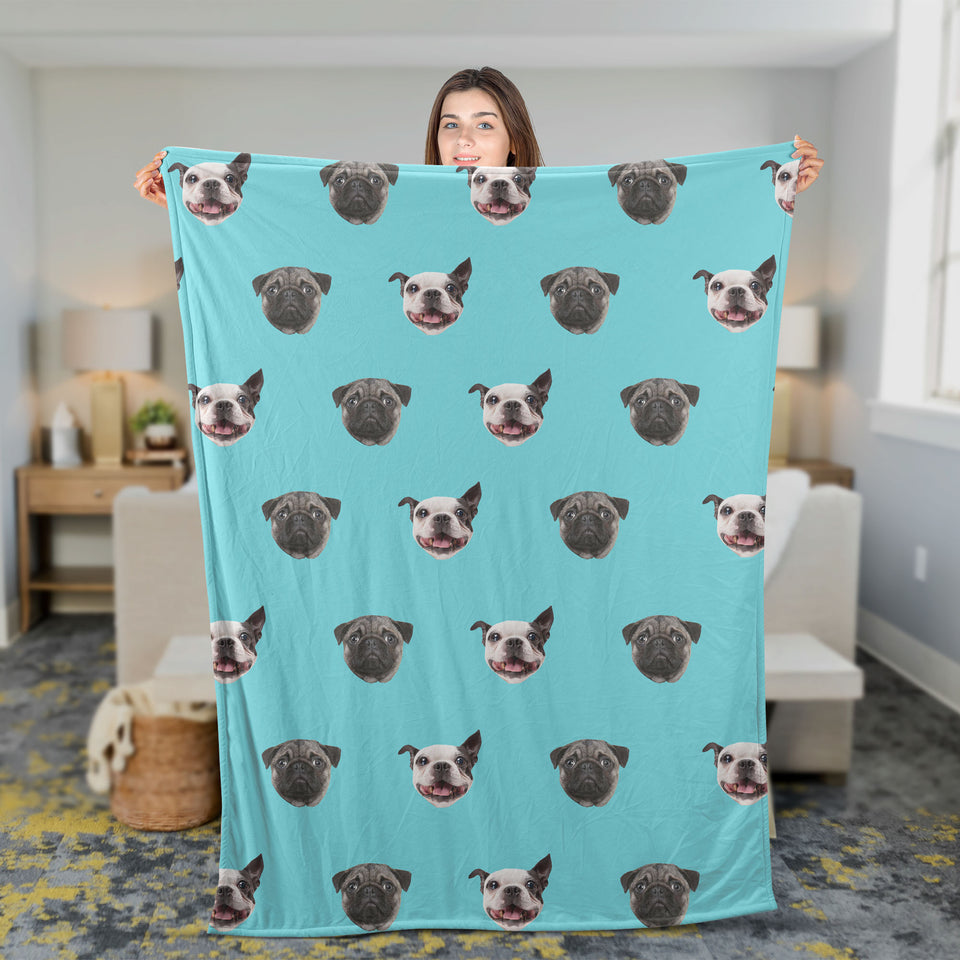 Personalized Pet Photo Blanket, Your Pet On A Blanket, Pet Custom Blanket