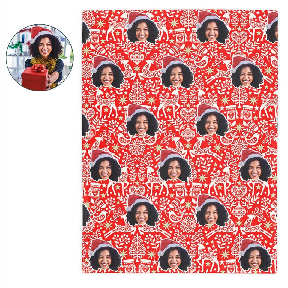 Custom Any Photo Face Funny Christmas Fleecee/Sherpa Blanket