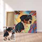 Custom Pet Portrait, Personalized Dog Portrait, Memorial Pet Gift,Unique Pet Canvas Print