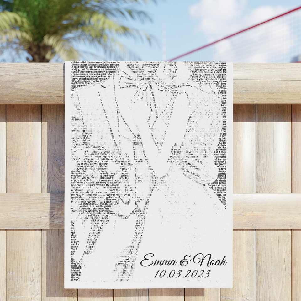 Wedding Gift Anniversary Gift Personalized Beach Towel Gift For Him Gift For Her Couple Gift Towel