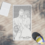 Wedding Gift Anniversary Gift Personalized Beach Towel Gift For Him Gift For Her Couple Gift Towel