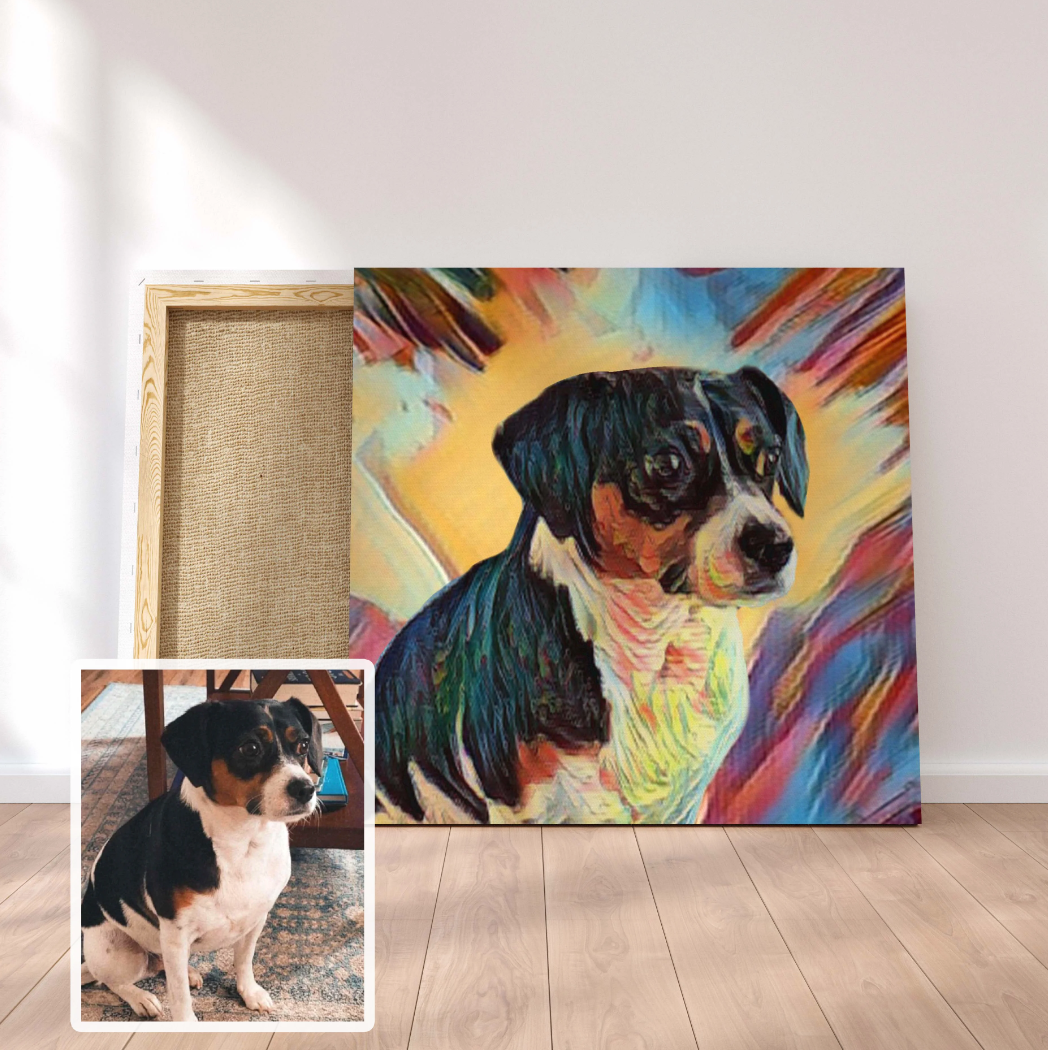 🎨 Watercolor Pet Portrait Canvas: The Perfect Personalized Gift for Dog Lovers