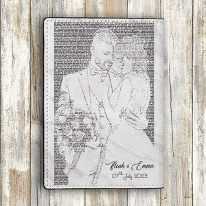1st Anniversary Gift First Dance Lyrics First Dance Wedding Gift Songs Personalized Passport Wallet Holder