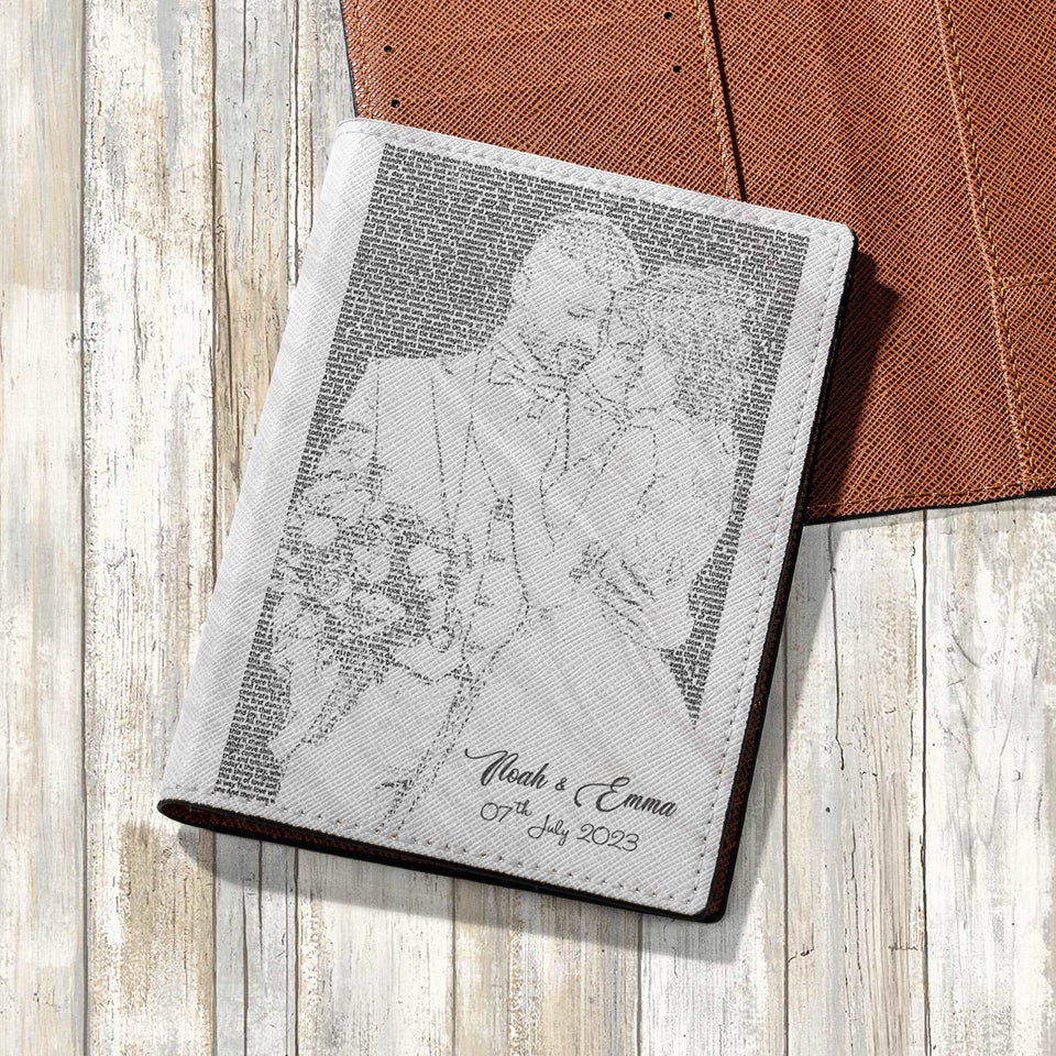 1st Anniversary Gift First Dance Lyrics First Dance Wedding Gift Songs Personalized Passport Holder