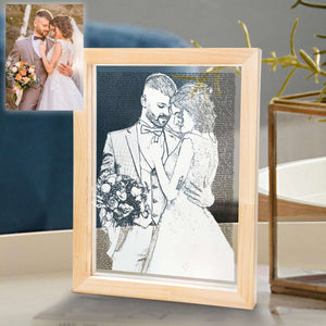 1st Anniversary Gift First Dance Lyrics First Dance Wedding Gift Songs Personalized Wedding Floating Wooden Frame