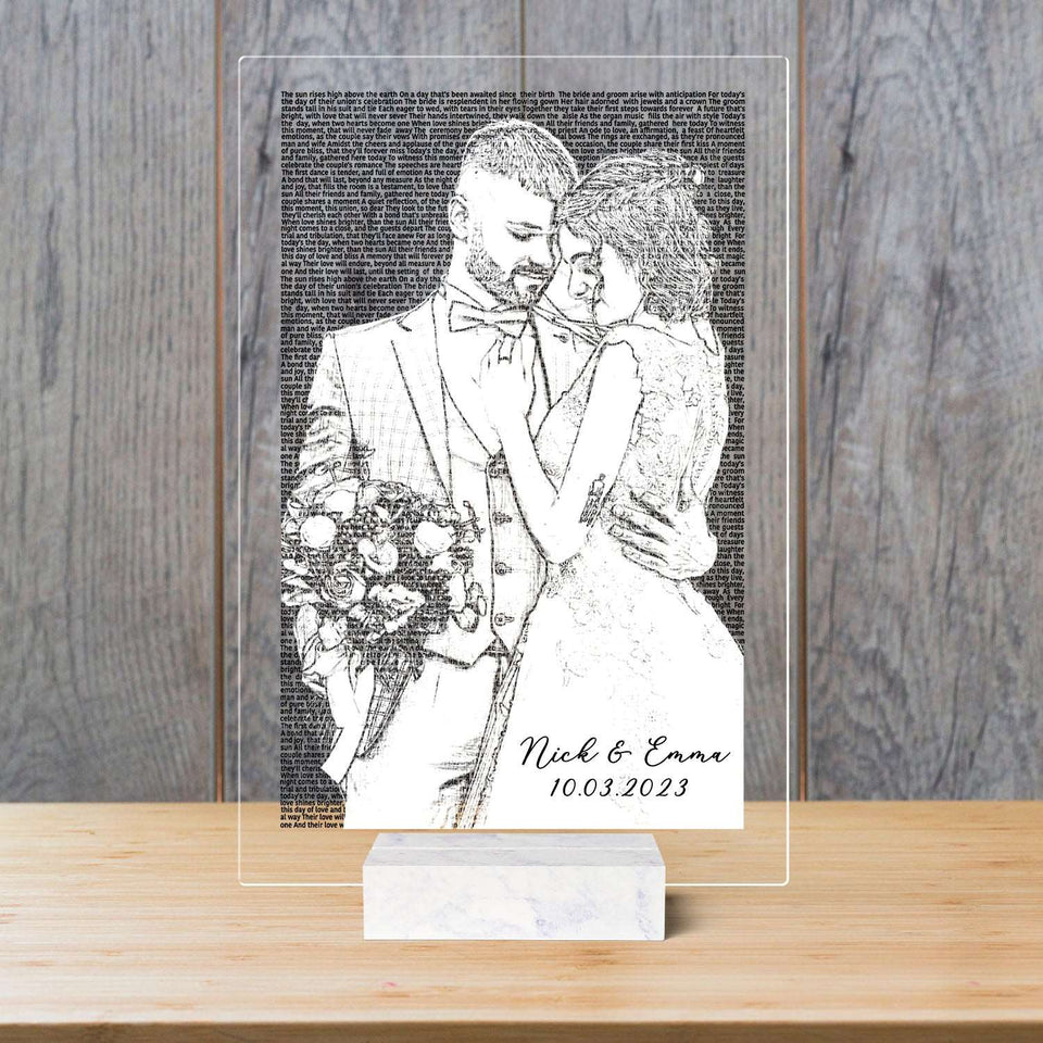 1st Anniversary Gift First Dance Lyrics First Dance Wedding Gift Songs Plaque Personalized Acrylic Plaque