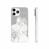 1st Anniversary Gift First Dance Song Lyrics Wedding Gift Personalized Wedding Flexi Clear Phone Case